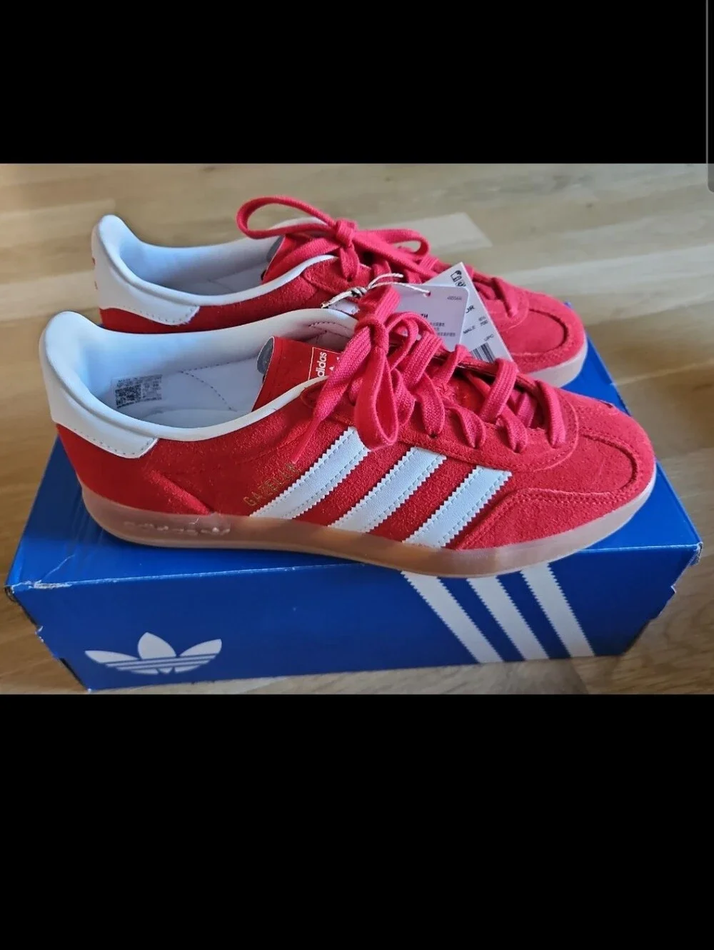 Adidas Gazelle Indoor Red Mens 7/ Womens 8.5 - Picture 3 of 5
